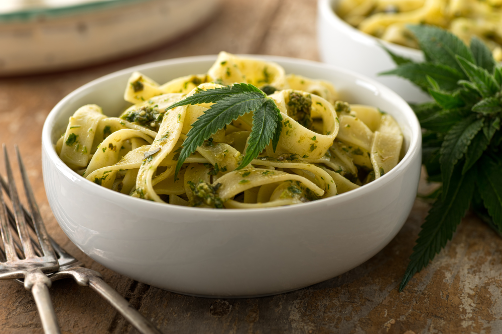 canabis pesto pasta